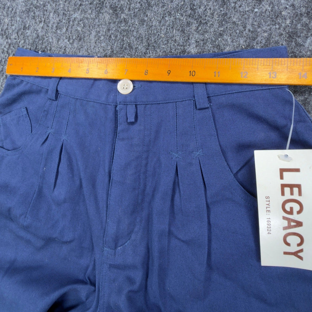 Legacy Vintage 90s Pleated Shorts Womens 11 Blue Cotton NWT - take2supply