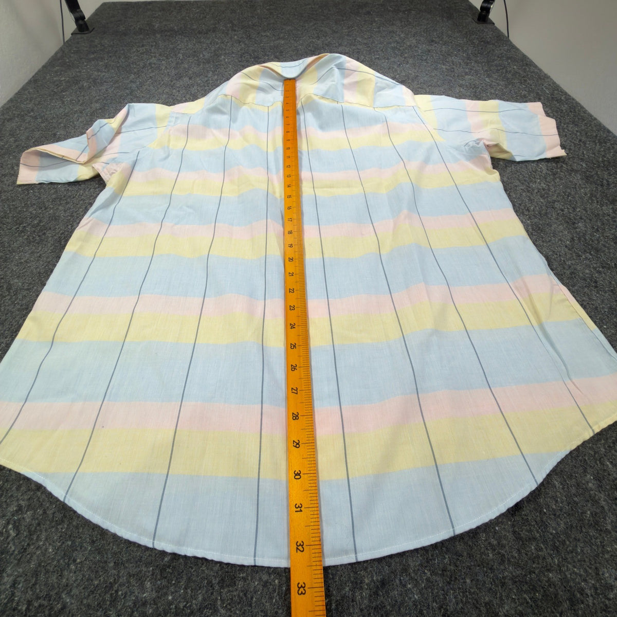 Career Club Vintage 80s Short Sleeve Shirt Mens XL Pastel Striped New - take2supply