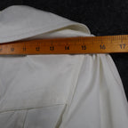 Takara Trench Coat Womens L White Belted Double Breasted Smocked NOS NWT - take2supply