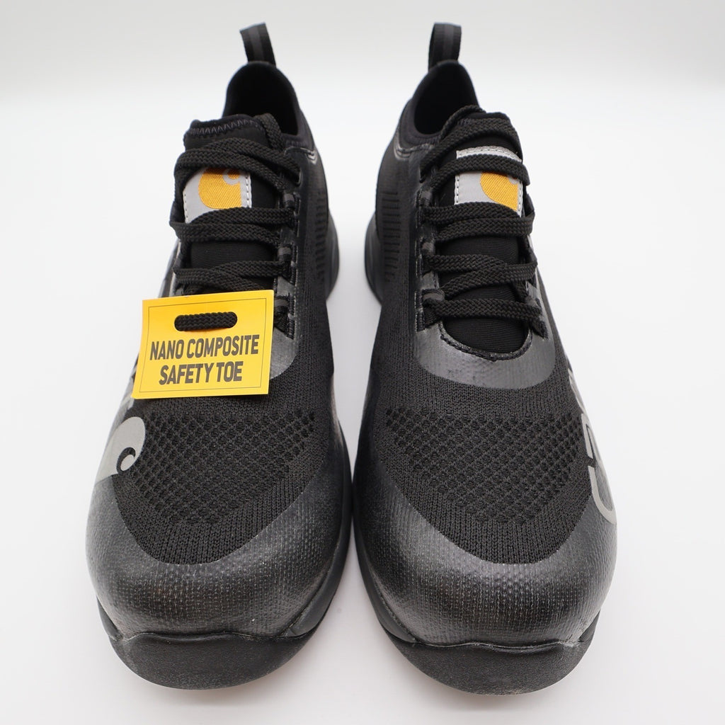 Carhartt Force Nano Composite Toe Work Shoe Mens 10W Black Knit Safety FA3401-M - take2supply