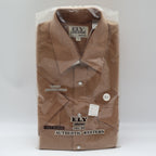 Ely Cattleman Western Shirt Mens 15.5 Brown Cotton Blend Pearl Snap Short Sleeve - take2supply