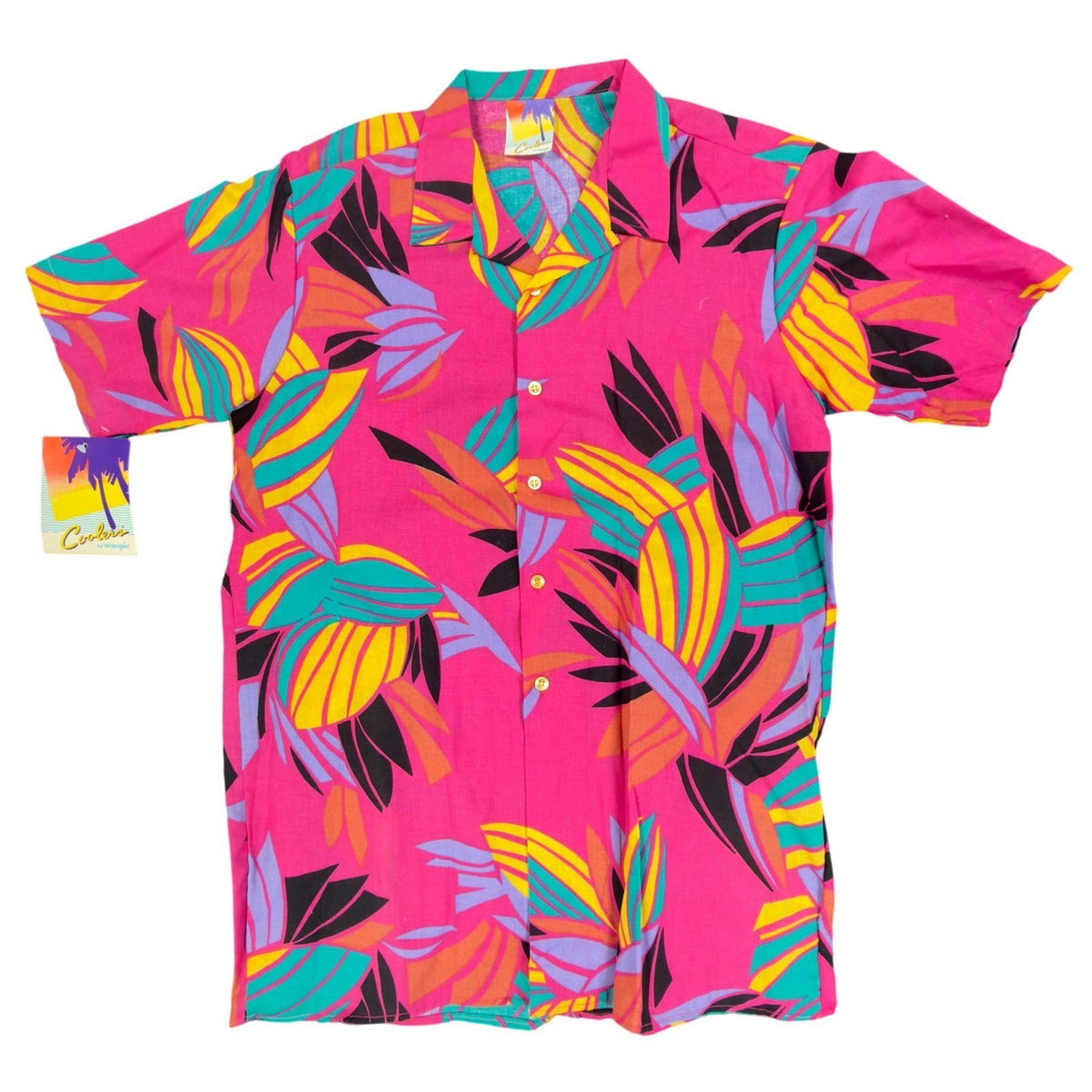 Wrangler Vintage 90s Coolers Shirt Mens XL Pink Abstract Cotton NWT Deadstock - take2supply