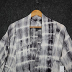 Tribal Cardigan Womens Small Gray Tie Dye Open Front Lightweight Jersey Knit NEW - take2supply