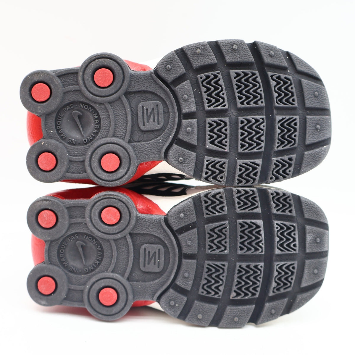 Nike Shox Turbo 8 TD Toddler 4.5C 2008 Silver Red Running Shoes 344934-101 - take2supply