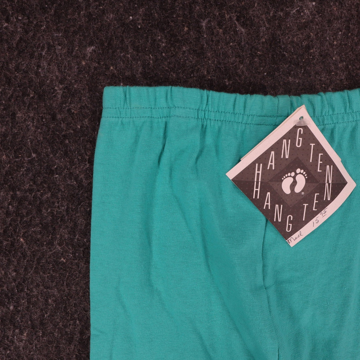 Hang Ten Leggings Medium Vintage 90s Teal Cotton Stretch Made in USA NWT - take2supply