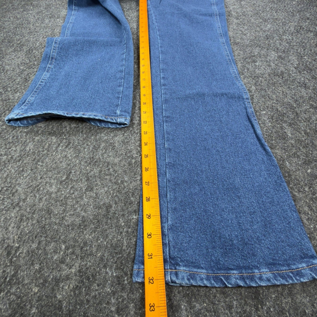 Wrangler Y2K Cowboy Cut Boot Cut Jeans Womens 7/8x32 Blue Denim NWT - take2supply