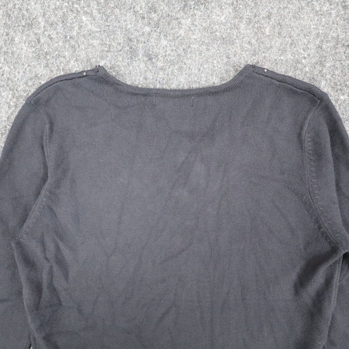 Carducci Beaded Embellished Top Womens Size S Black Rayon Blend 3/4 Sleeve NEW - take2supply