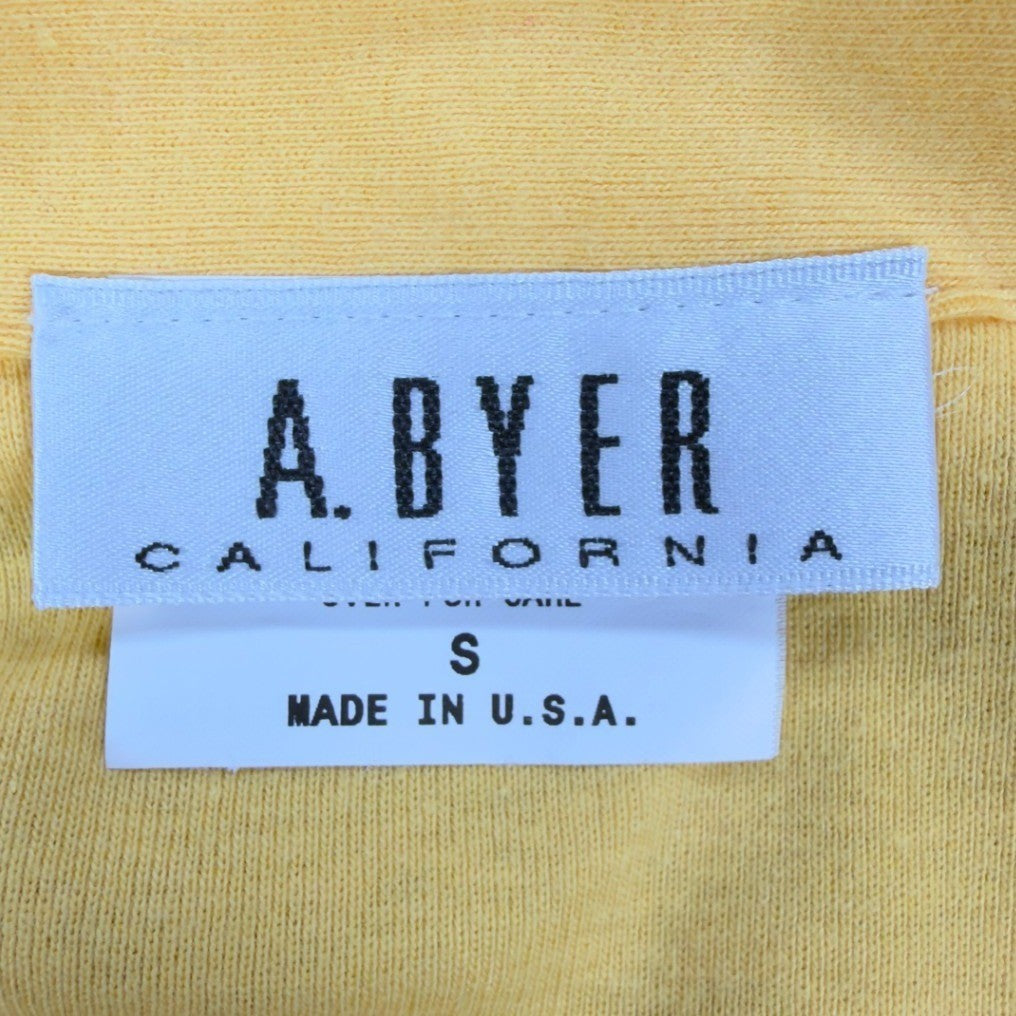 A. Byer Y2K Polo Shirt Womens Small Yellow Cotton Deadstock NWT Made in USA - take2supply