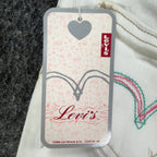 Levi's 2006 Y2K Bermuda Shorts Girls 10 White Denim NWT Belted C679 - take2supply