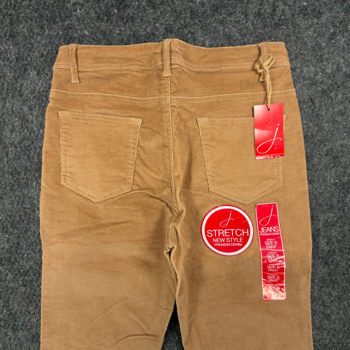J Jeans Corduroy Flare Pants Womens 6 Tan Cotton Stretch NWT Deadstock - take2supply