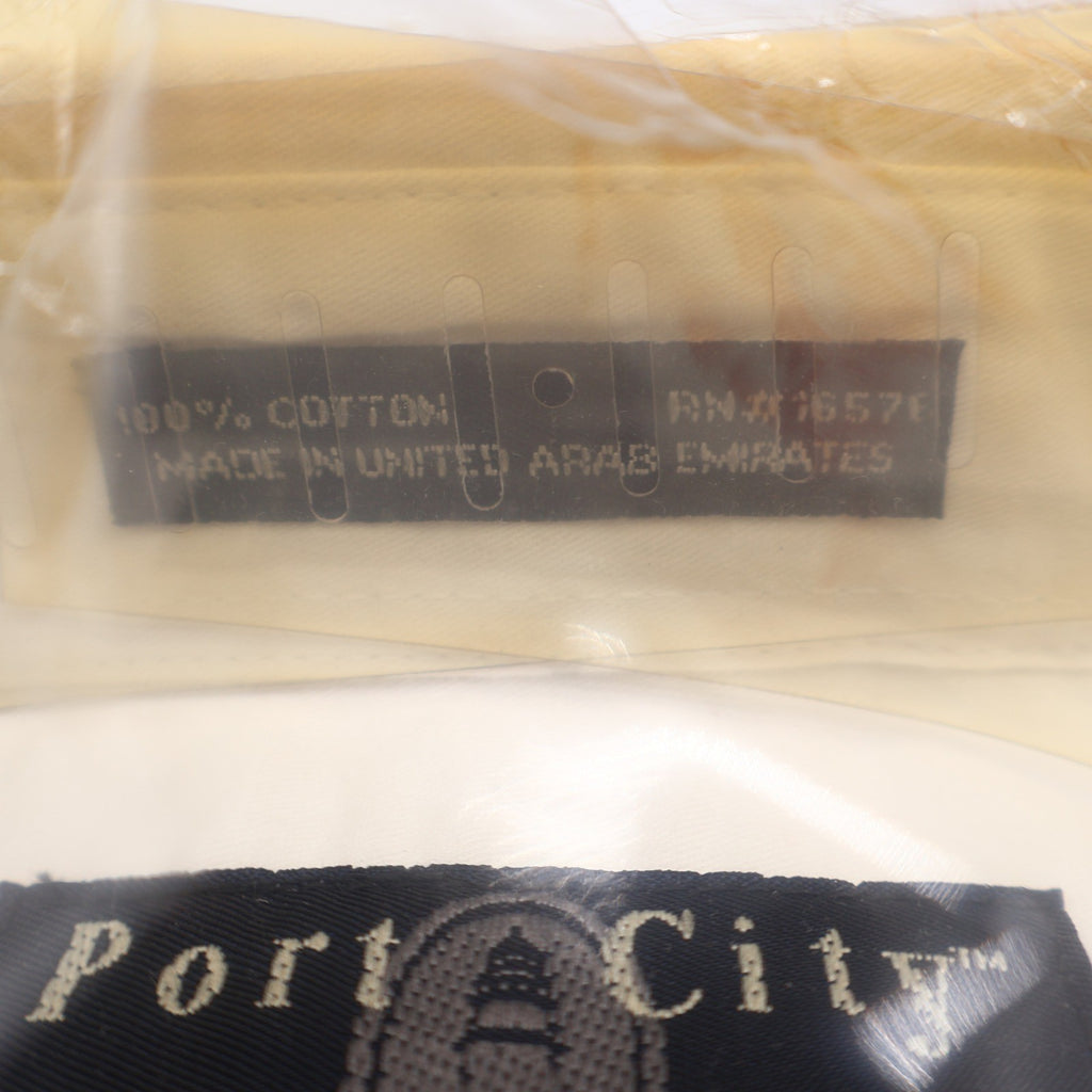 Port City Khakis Shirt Mens XL Vintage Cream Cotton Short Sleeve Button Down - take2supply