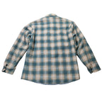Sears Quilted Flannel Shirt Jacket Mens Medium Blue Plaid Excellent Vintage - take2supply