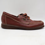 Wrangler Boat Shoes Mens 7.5M Vintage Brown Leather Moc Toe New In Box - take2supply
