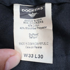 Dockers Khaki Pants Mens 33x30 Brown Pleated Cuffed Stain Defender Classic Fit - take2supply