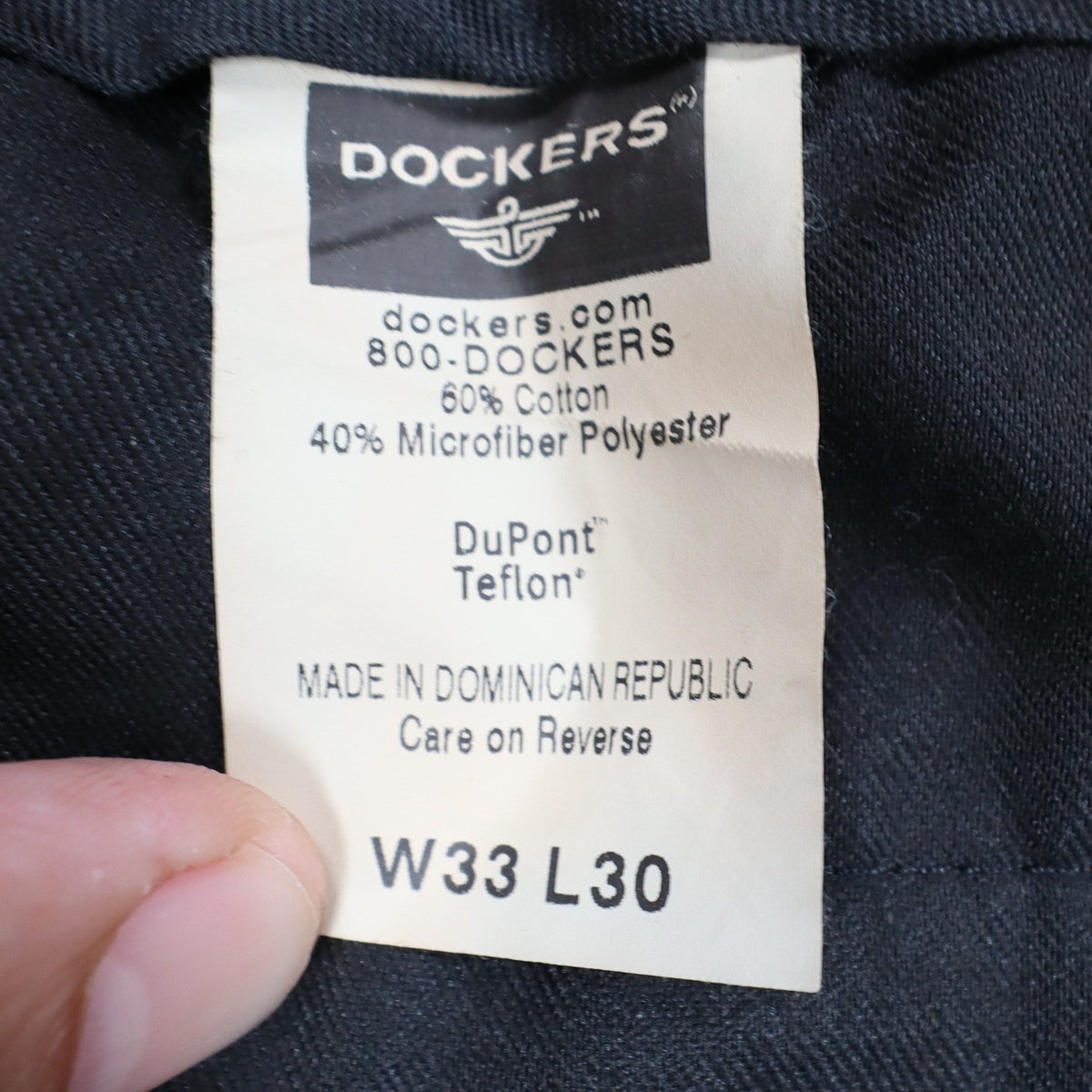 Dockers Khaki Pants Mens 33x30 Brown Pleated Cuffed Stain Defender Classic Fit - take2supply