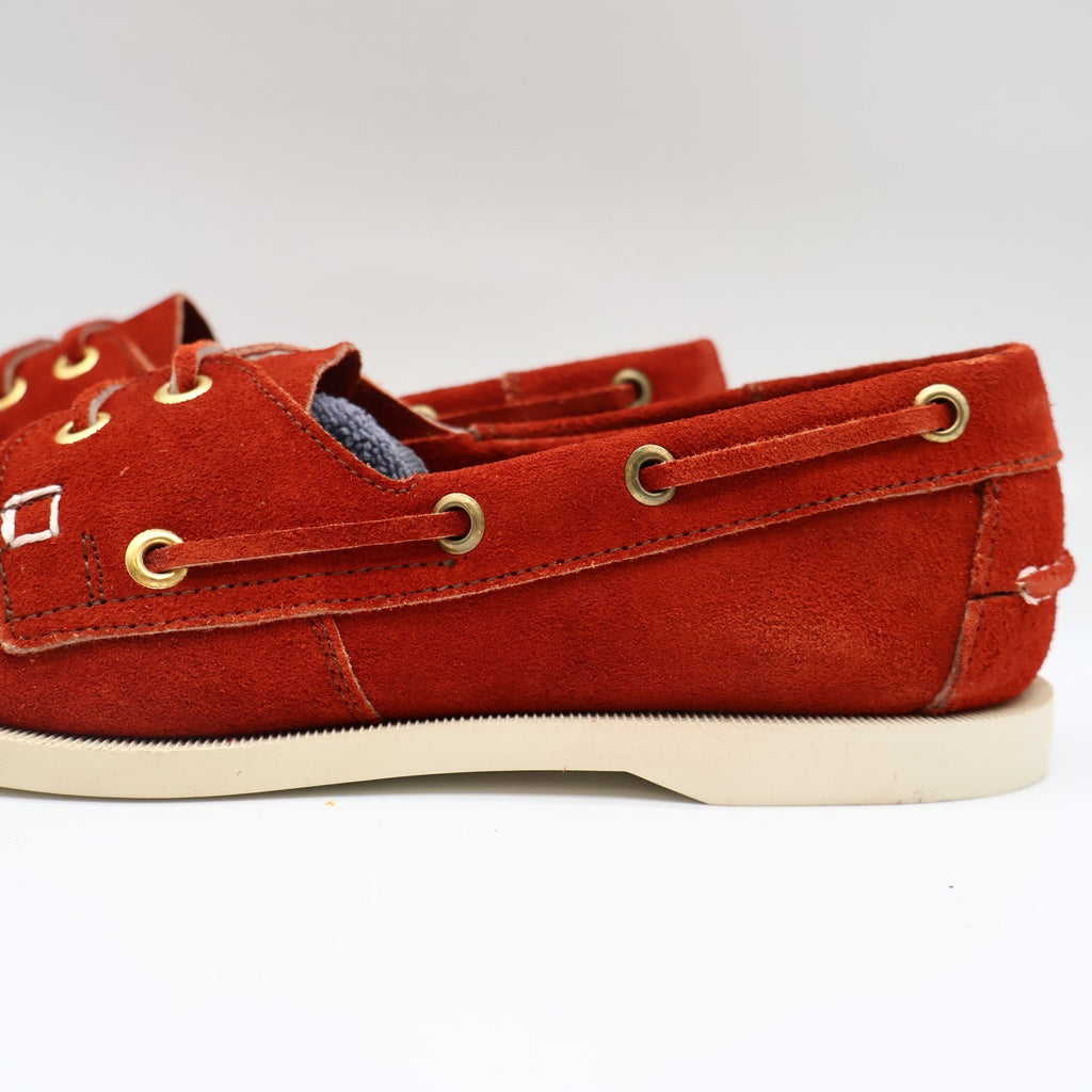 Vintage Boat Shoes Mens 8 Rust Red Suede Deadstock Mexico Moccasin W54421 - take2supply