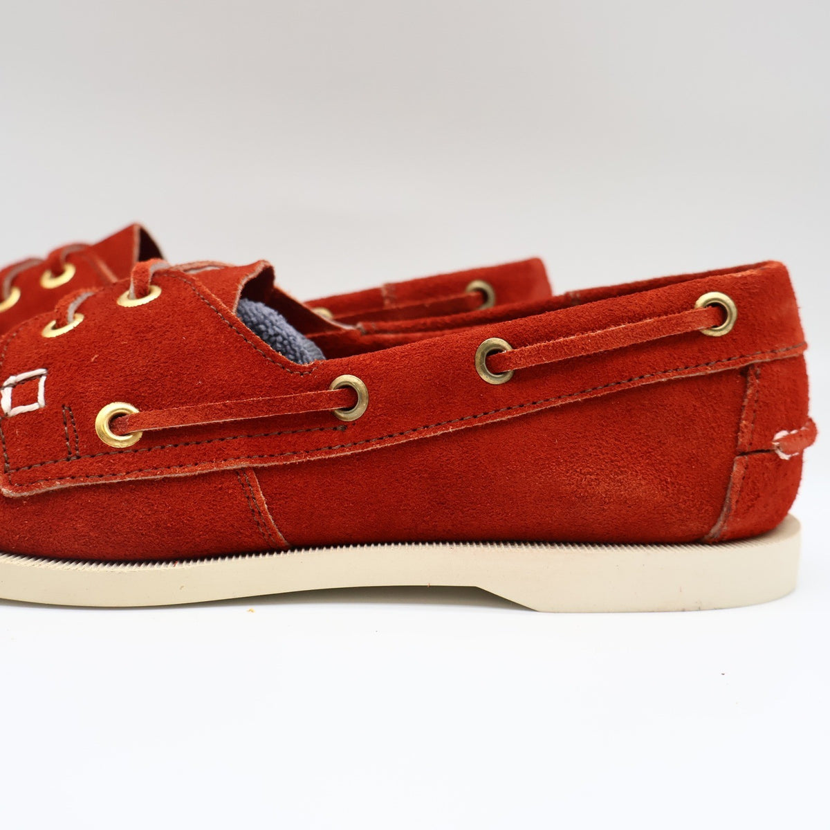 Vintage Boat Shoes Mens 8 Rust Red Suede Deadstock Mexico Moccasin W54421 - take2supply