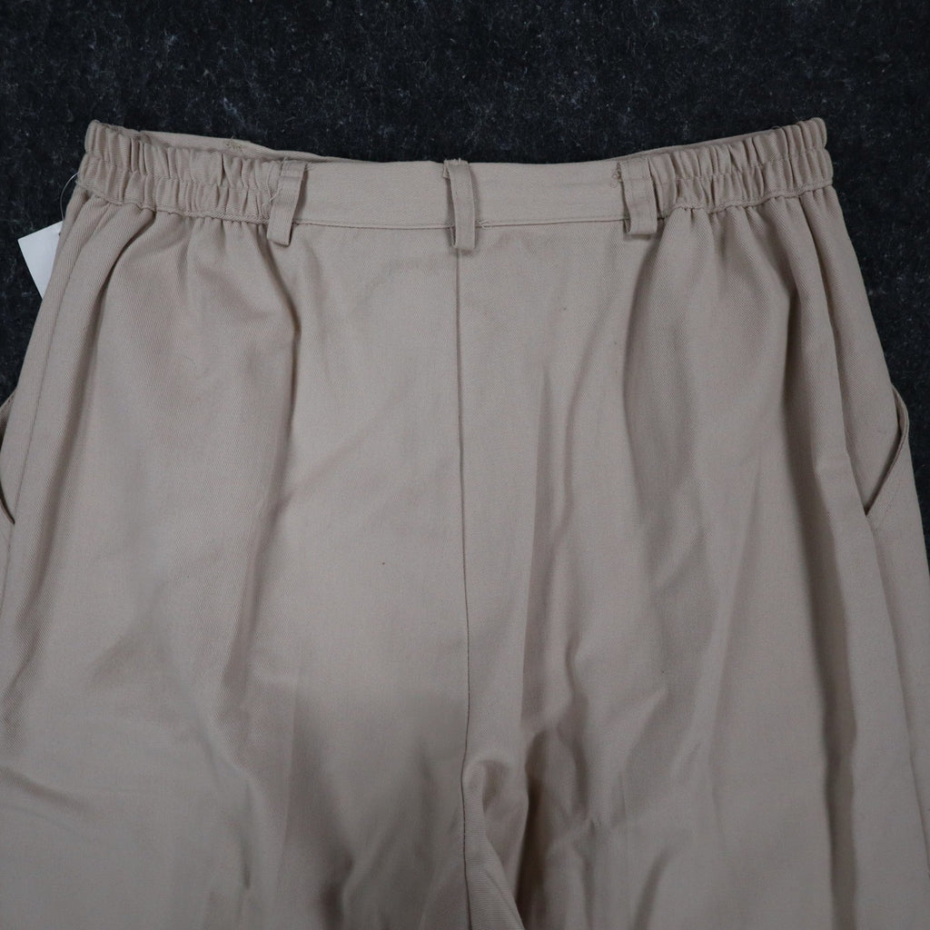 Southern Lady Culottes Women 14 Vintage 90s Khaki Pleated Wide Leg Shorts NWT - take2supply