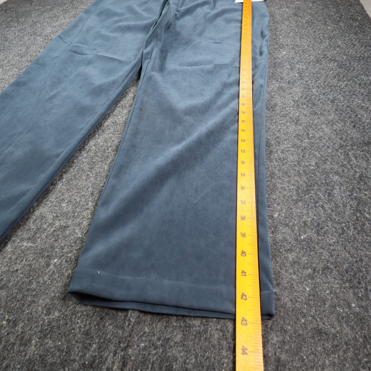 Erin London Corduroy Pants Womens XL Silverado Blue Pleated Straight Leg NWT - take2supply
