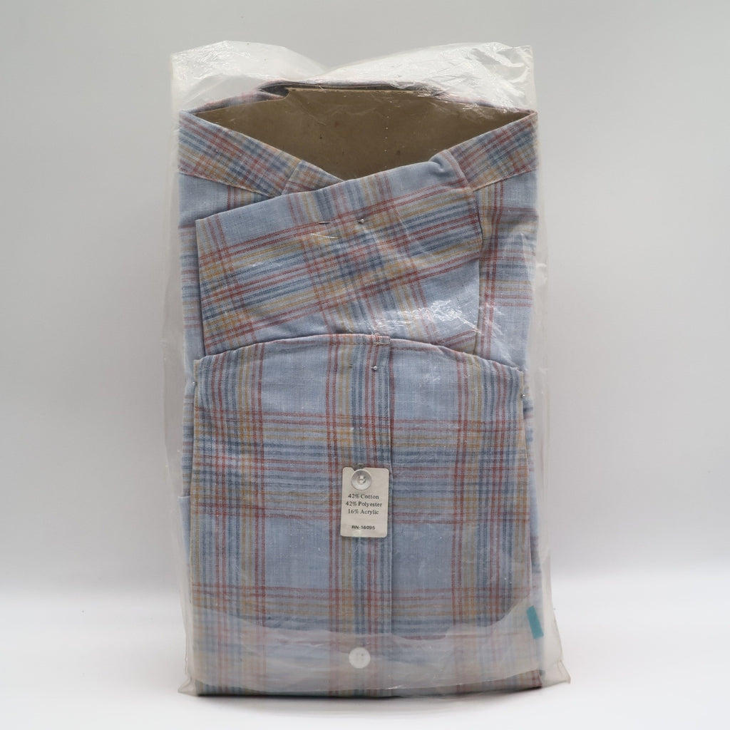 Bellcraft Shirt Boys 10 Blue Red Plaid Long Sleeve Permanent Press USA NWT - take2supply