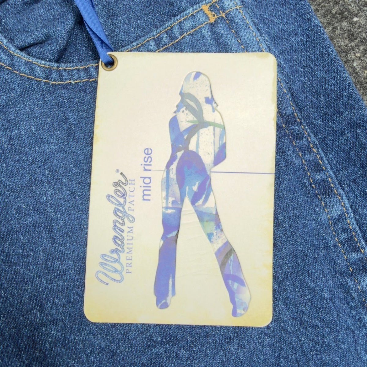Wrangler Y2K Cowboy Cut Jeans Womens 7/8 x 34 Blue Denim Bootcut NWT - take2supply