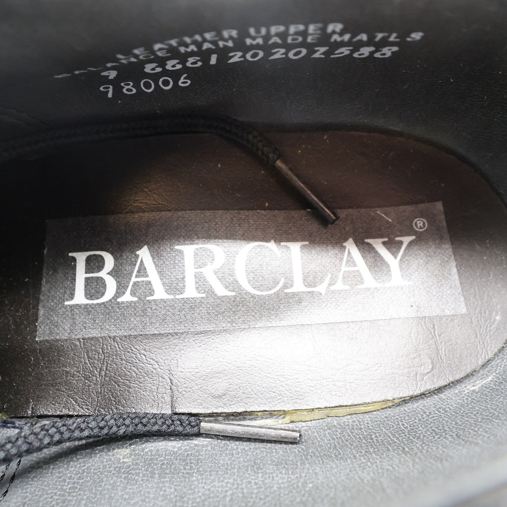 Barclay Moc Toe Derby Shoes Mens 9 EEE Black Leather Made in USA 98006 Wide - take2supply