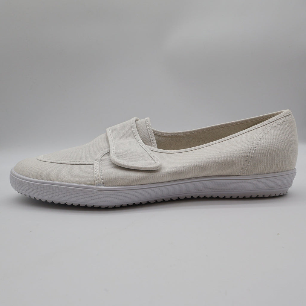 Grasshoppers Skipjack II Women 10 White Canvas Hook Loop Slip On Sneaker EF20000 - take2supply