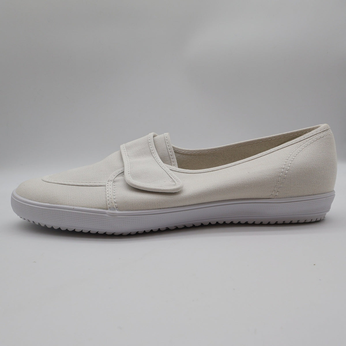 Grasshoppers Skipjack II Women 10 White Canvas Hook Loop Slip On Sneaker EF20000 - take2supply