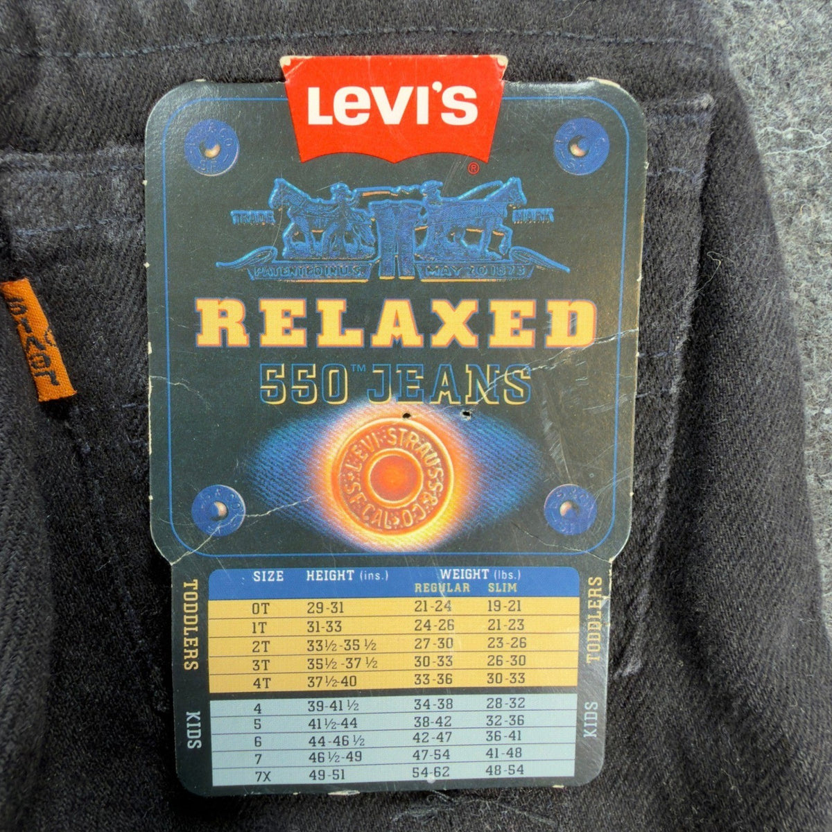 Levi's Vintage 90s 550 Relaxed Fit Jeans Kids 4 Black Made in USA NWT - take2supply