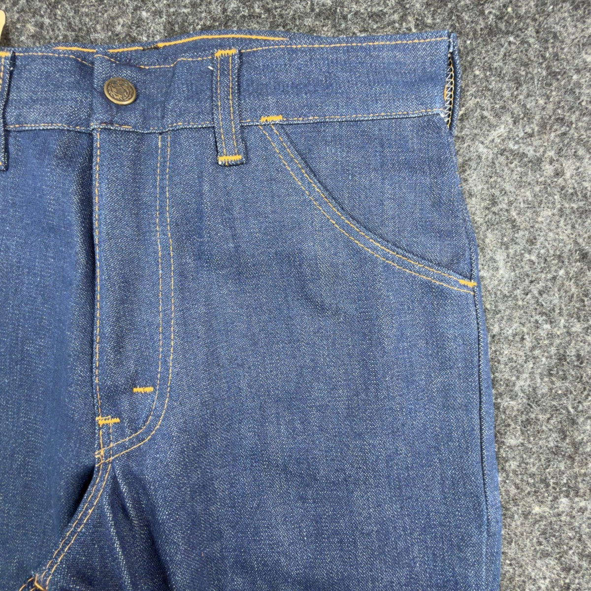 Key Vintage 70s Flare Jeans Boys 16 Reg W 27 L 29 Blue Cotton Deadstock NWT - take2supply