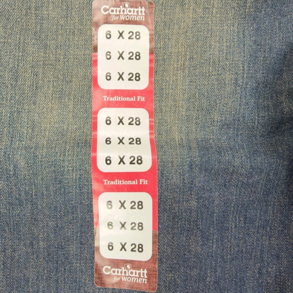 Carhartt Traditional Fit Boot Cut Jeans Women 6 X 28 Blue Denim New - take2supply