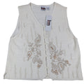 tm sport by that's me! Knit Vest Women Large NWT Vintage Y2K Cream Ramie Cotton - take2supply