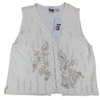 tm sport by that's me! Knit Vest Women Large NWT Vintage Y2K Cream Ramie Cotton - take2supply