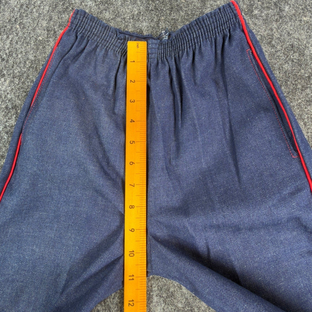 Young Maverick Vintage 80s Jeans Girls 10 Blue Cotton Red Piping NWT NOS USA - take2supply