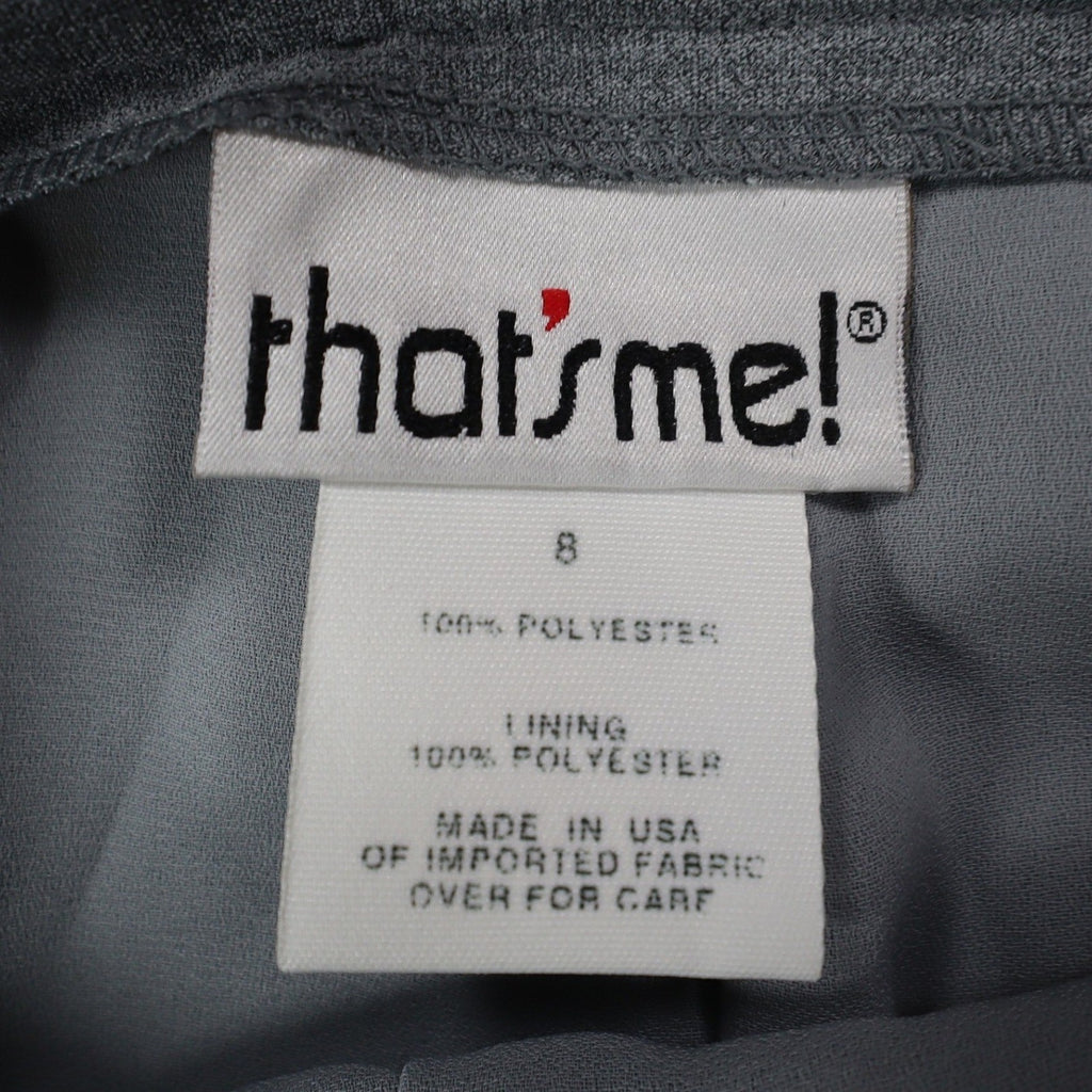 That's Me! Dress Pants Womens 8 Vintage 90s Steel Gray High Rise Straight Leg - take2supply