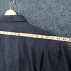Irvine Park Button Up Mens XLG Gray Excellent Faux Suede Long Sleeve - take2supply