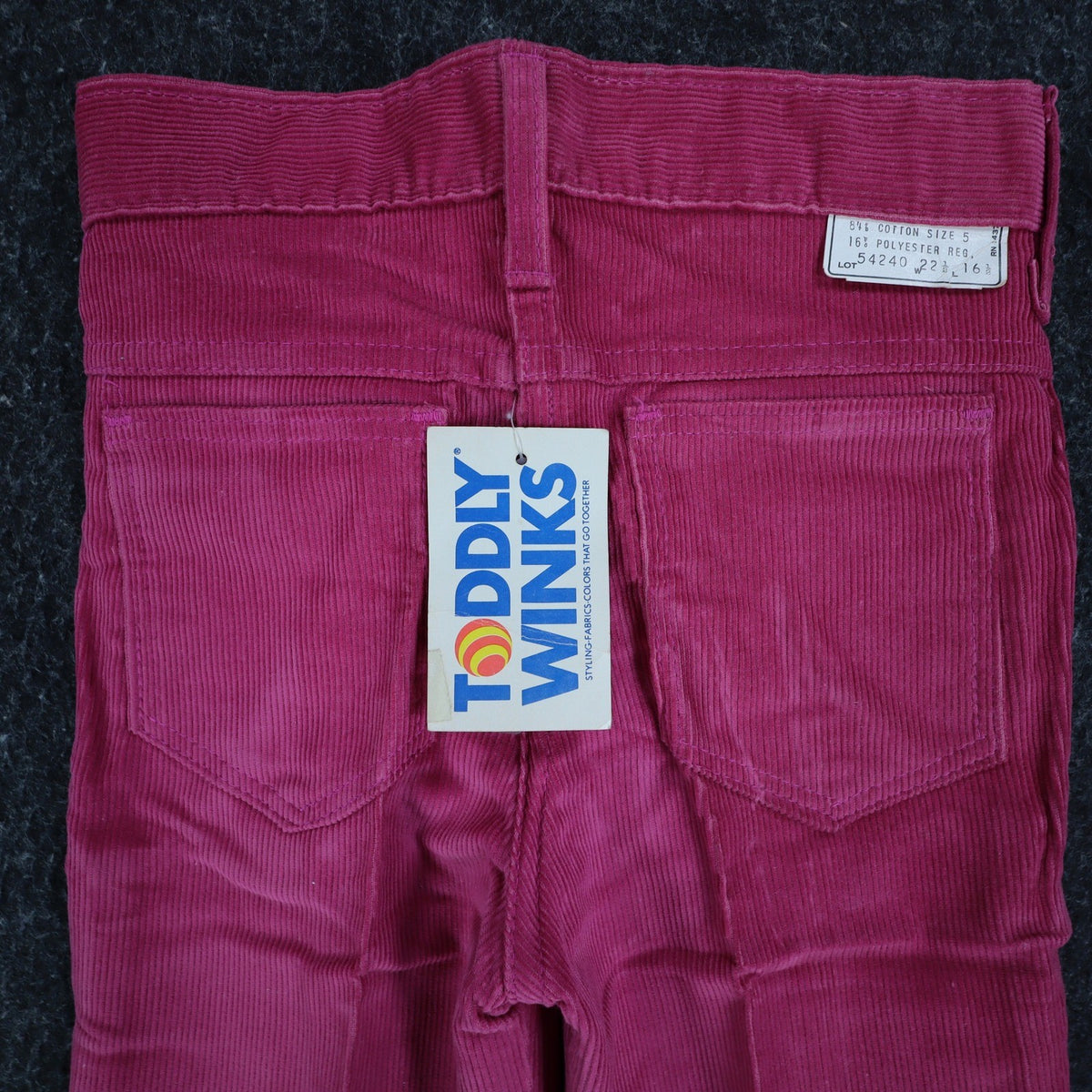 Toddly Winks Corduroy Pants Kids 5 Regular Pink Flare USA NWT NOS - take2supply