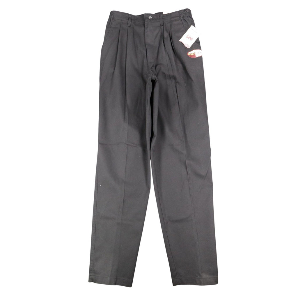 Lee Tapered Leg Pants Womens 16 L Black Smart Fabric Side Elastic Pleated C863 - take2supply