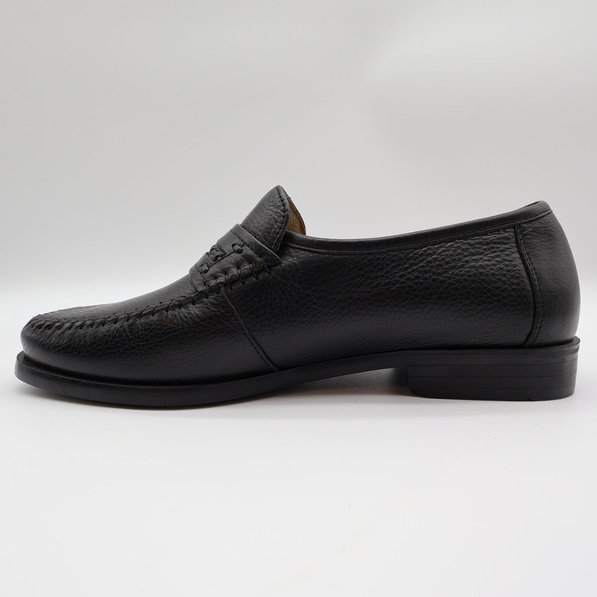 Nunn Bush Edgar Loafers Mens 9 M Black Tumbled Leather Comfort Gel Shoes 85533 - take2supply