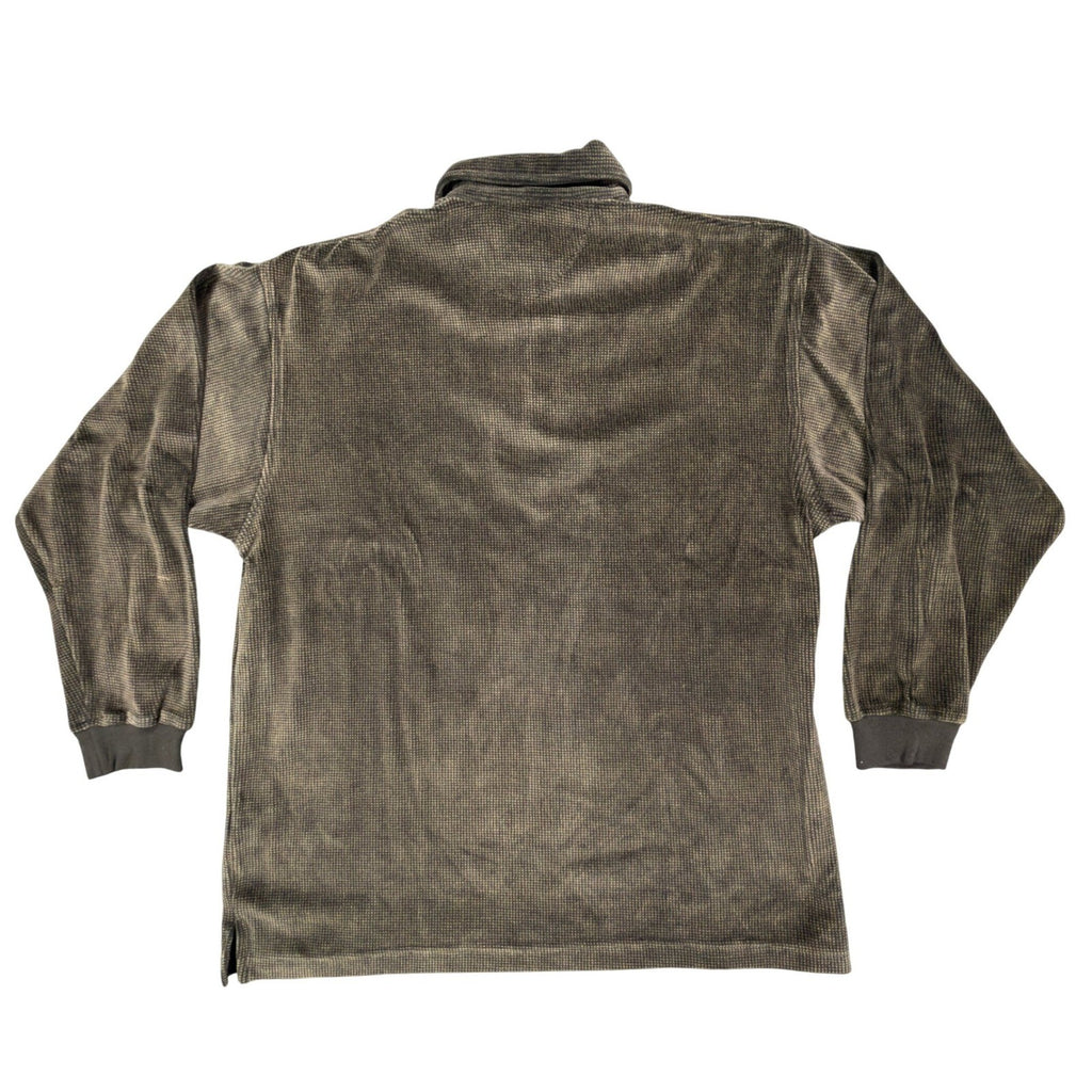 Paulo Avanti 90s Vintage Quarter Zip Pullover Mens Medium Brown Cotton Blend NWT - take2supply