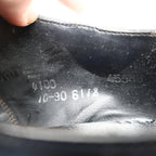 Fortune Shoes Loafers Mens 10 Vintage 70s Black Leather Square Toe Deadstock - take2supply