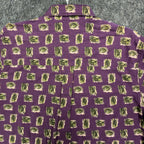 Wrangler 90s Rugged Wear Shirt Mens M Purple Cotton Leaf Print NWT R960LLV - take2supply