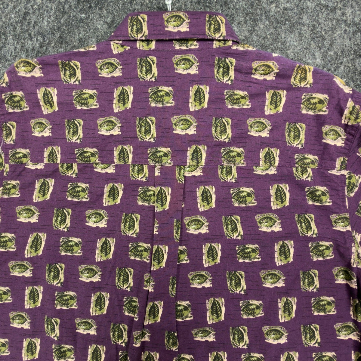 Wrangler 90s Rugged Wear Shirt Mens M Purple Cotton Leaf Print NWT R960LLV - take2supply