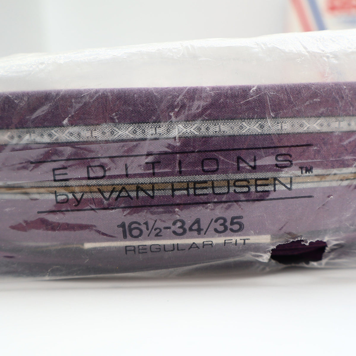 Van Heusen Dress Shirt Mens 16.5 34/35 Vintage Y2K Purple Striped Deadstock NIP - take2supply