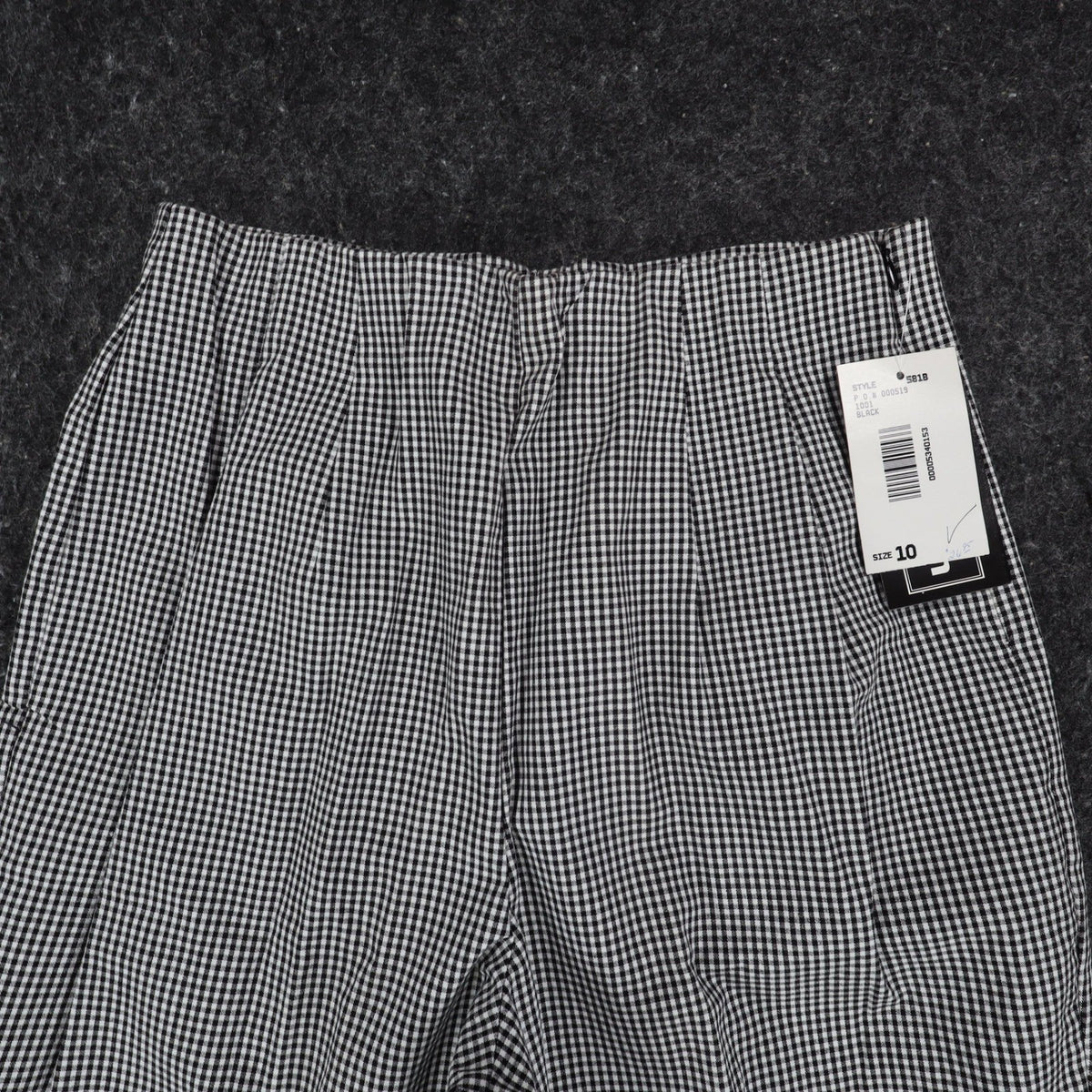 Southern Lady Gingham Pants Womens 10 Black White Stretch Straight Leg New C858 - take2supply