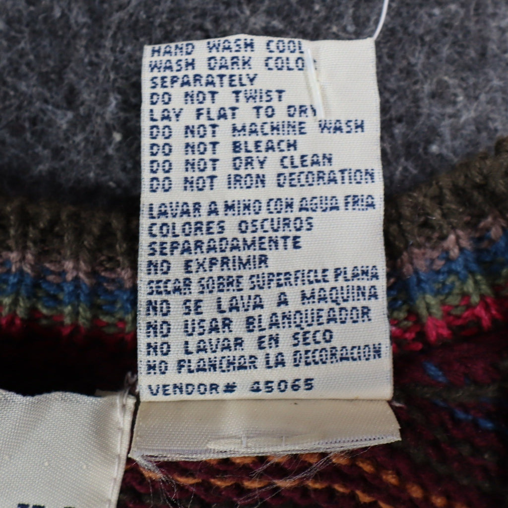 Donnkenny Classics Sweater Vest Womens M Vintage 90s Burgundy Beaded Knit Vest - take2supply