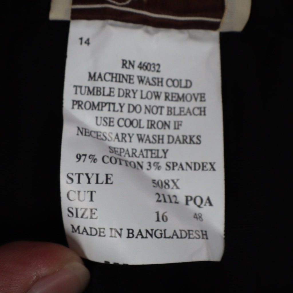 Company Collection Pants Womens 16 Y2K Black Cotton Stretch Straight Leg NWT - take2supply