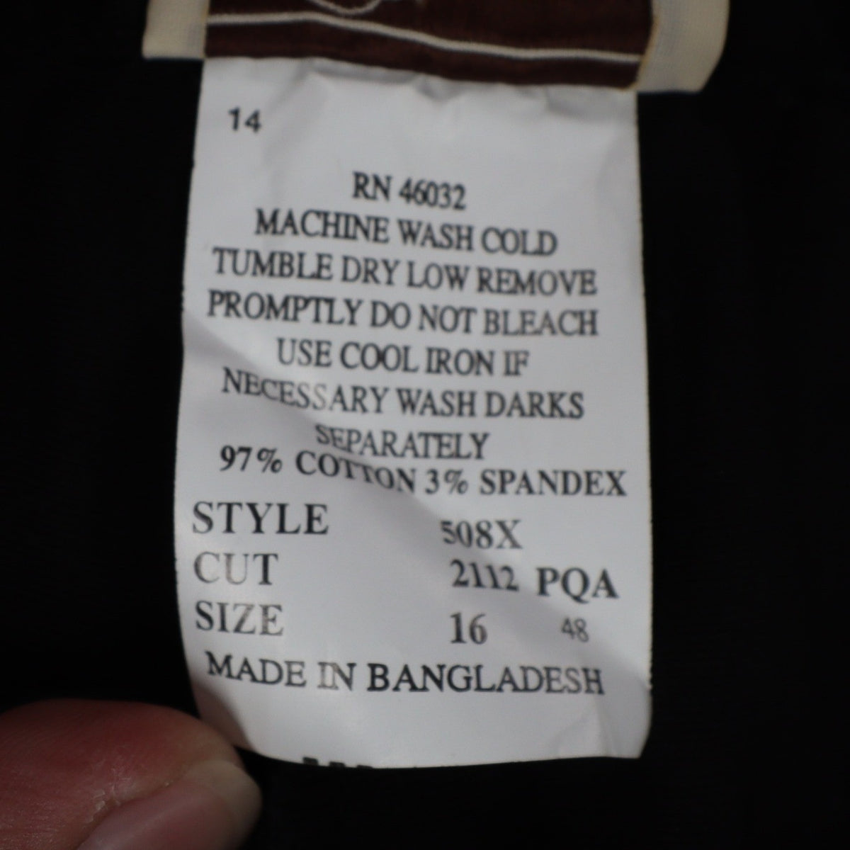 Company Collection Pants Womens 16 Y2K Black Cotton Stretch Straight Leg NWT - take2supply