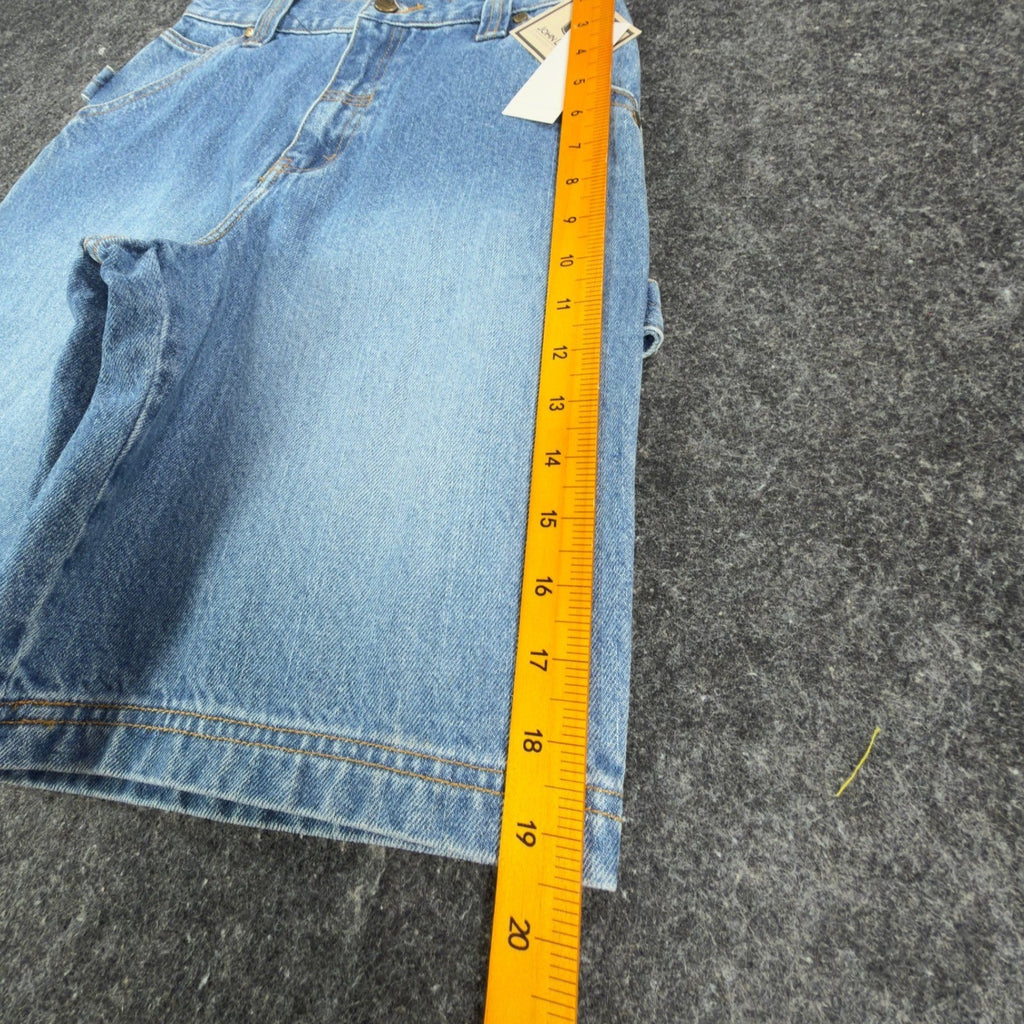 John Deere Y2K Carpenter Shorts Kids 12 Blue Denim NWT Stone Wash Workwear Denim - take2supply