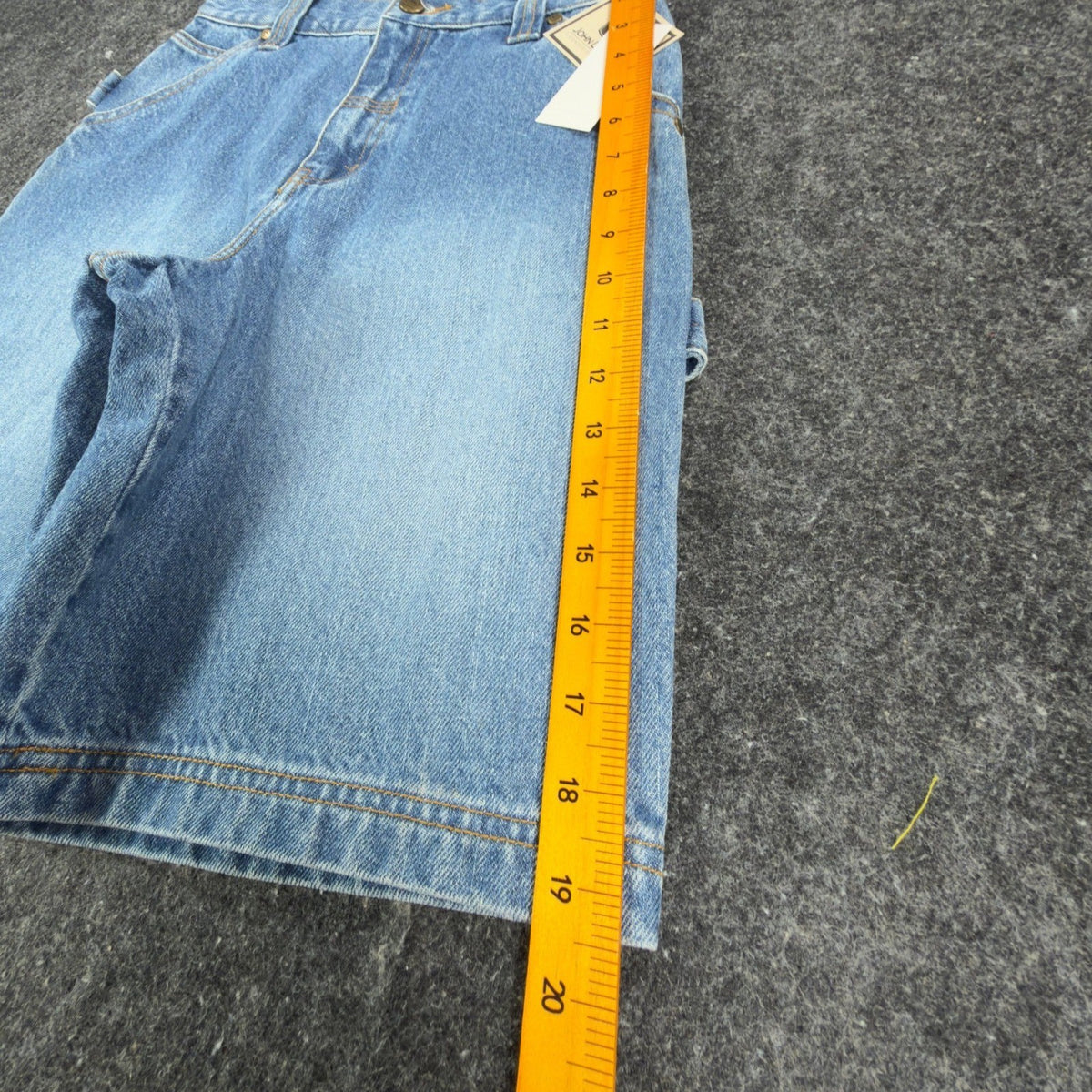 John Deere Y2K Carpenter Shorts Kids 12 Blue Denim NWT Stone Wash Workwear Denim - take2supply